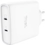 Trust Gan Trust Maxo 100W Cargador de Pared con 2 Puertos USB Tipo C e Incluye Cable USB Tipo C 100W